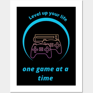 Level up style by gaming Posters and Art